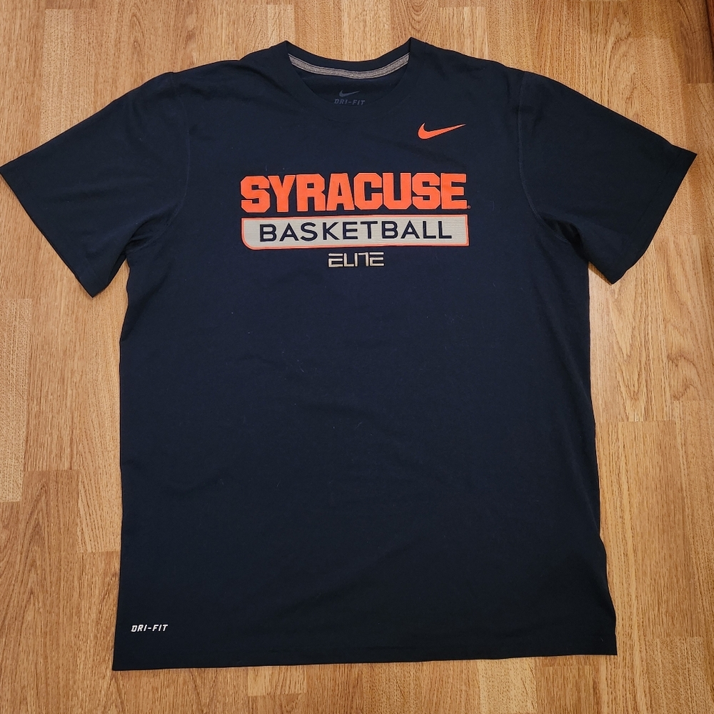 Nike Swoosh Dri-Fit Syracuse NY Basketball Elite Navy Blue Large